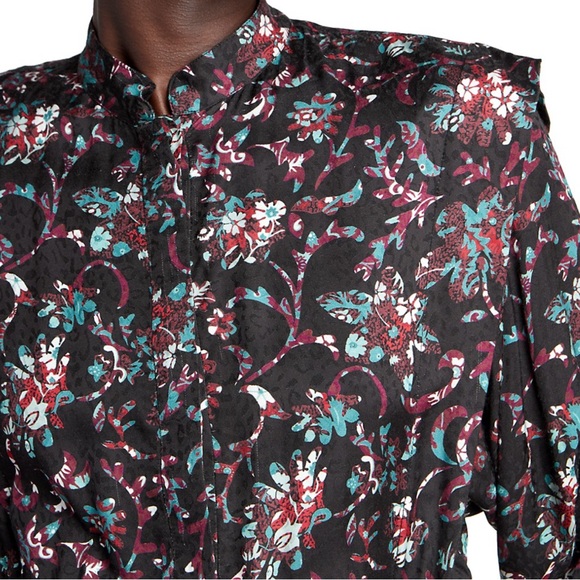 Isabel Marant Etoile Okleya Floral High-Low Midi-Dress - Picture 5 of 8